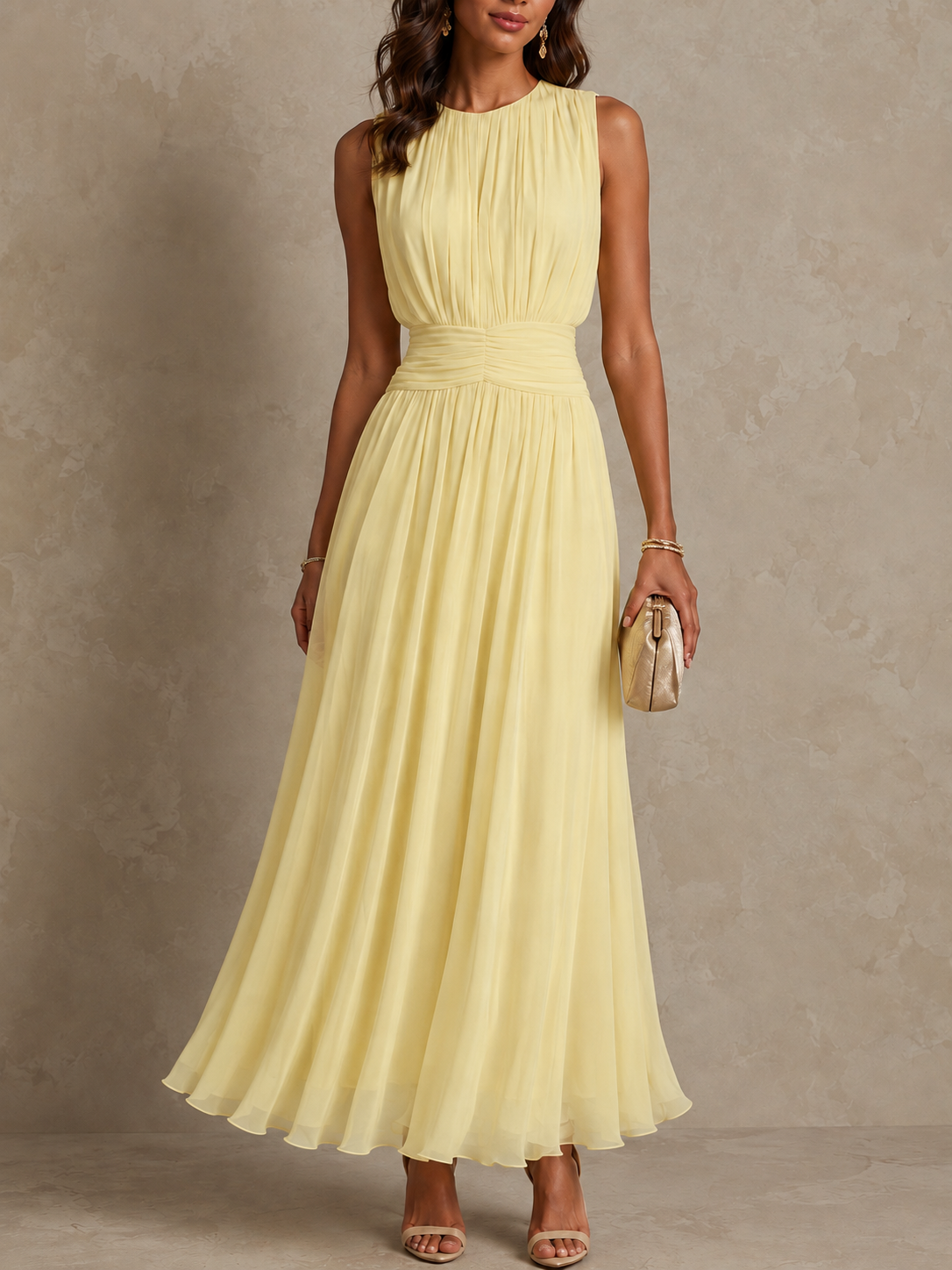 Cordelia maxi dress in Yellow