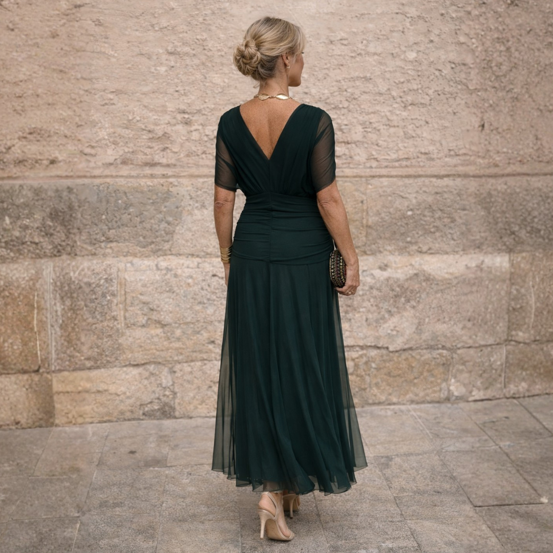Angelina | Tummy Flattering Off Shoulder Maxi Dress