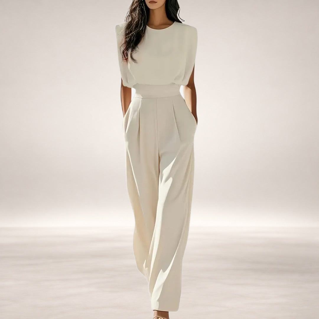 Amirah Jumpsuit in Beige