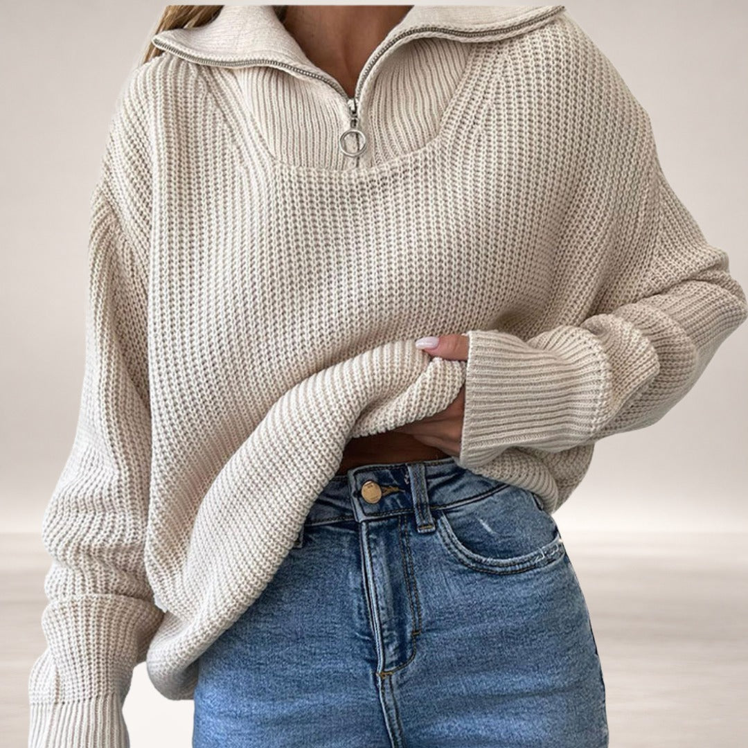 Bonny – Knitted Sweater in Apricot
