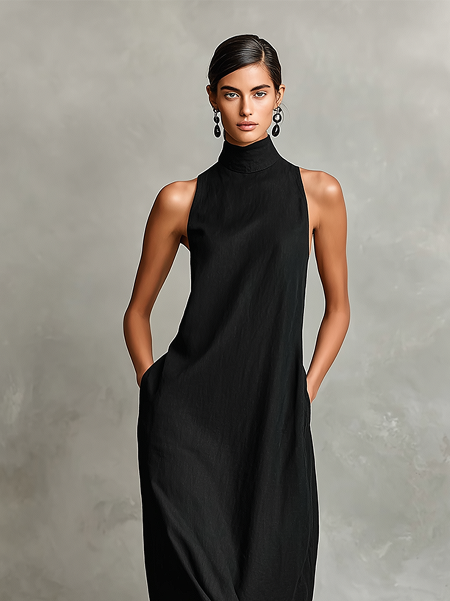 Lilian | High-Neck Maxi Dress