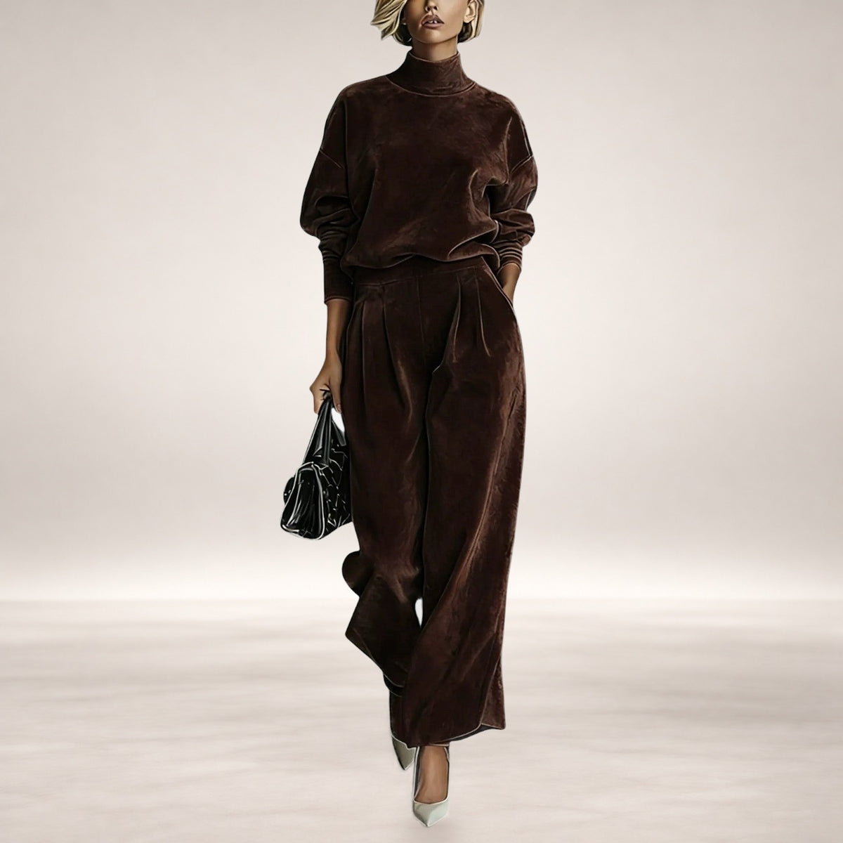 Evangeline Contemporary Set in Brown