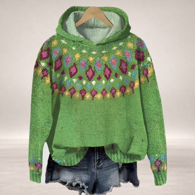 Harper – Warm Nordic Hoodie in Green