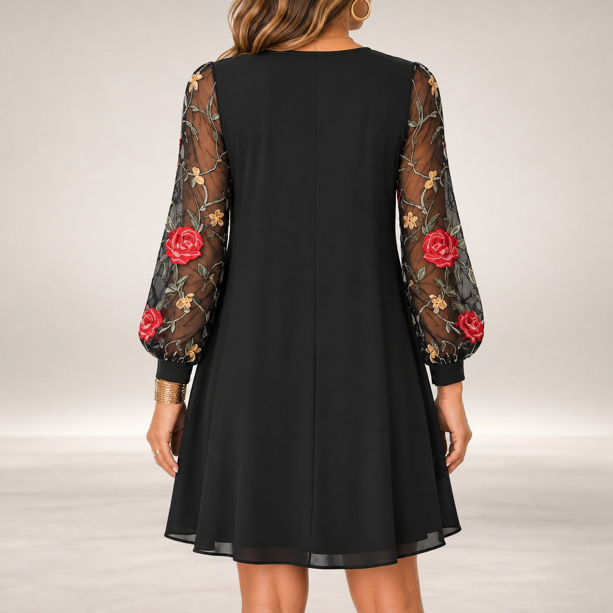 Imogen | Floral Embroidered Sleeve Dress