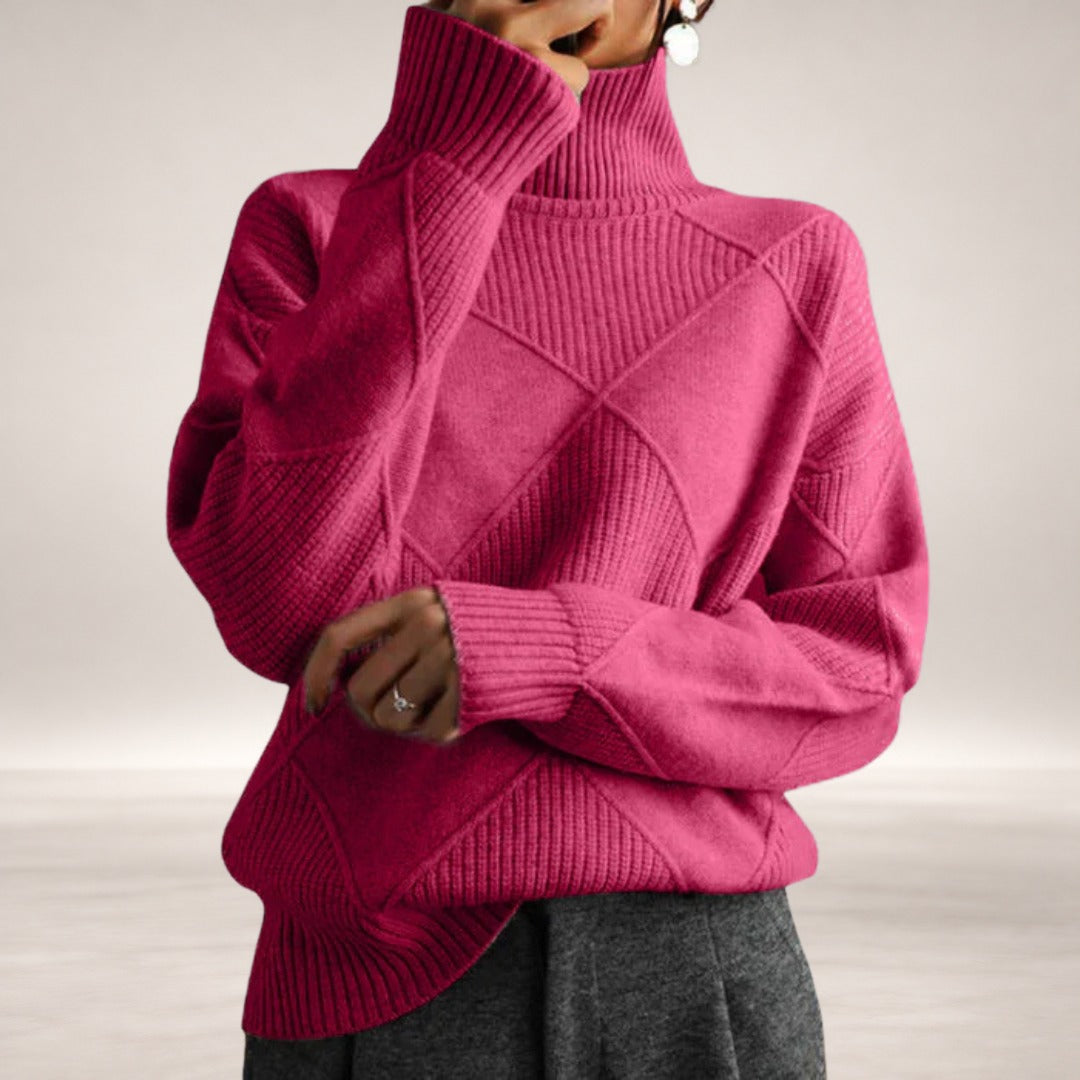 Leilani – Luxe Turtleneck Sweater in Pink