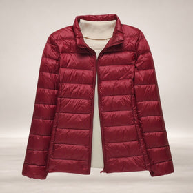 Burgundy Stand-up collar