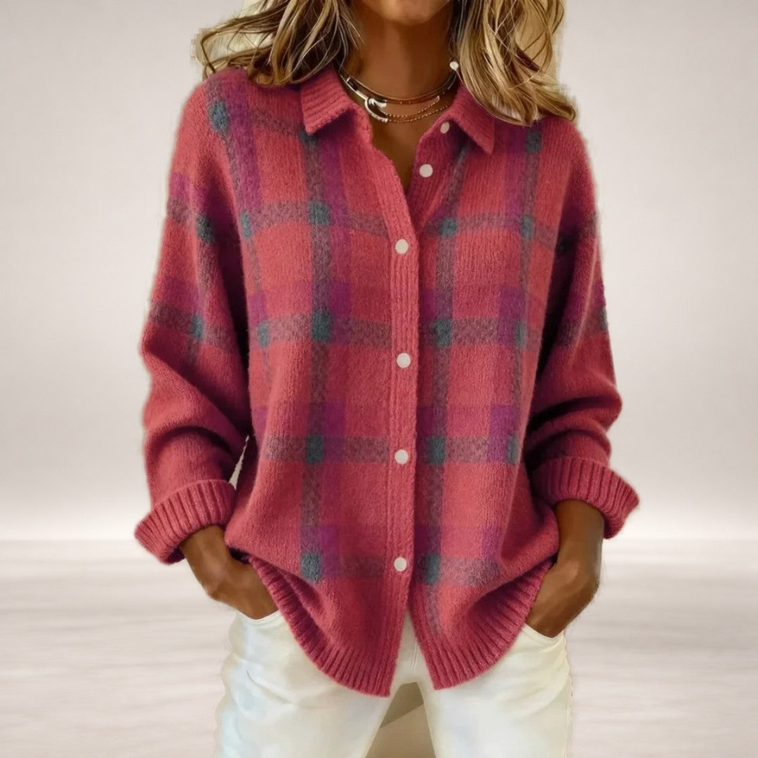Marisha – Classic Striped Knit Sweater in Pink