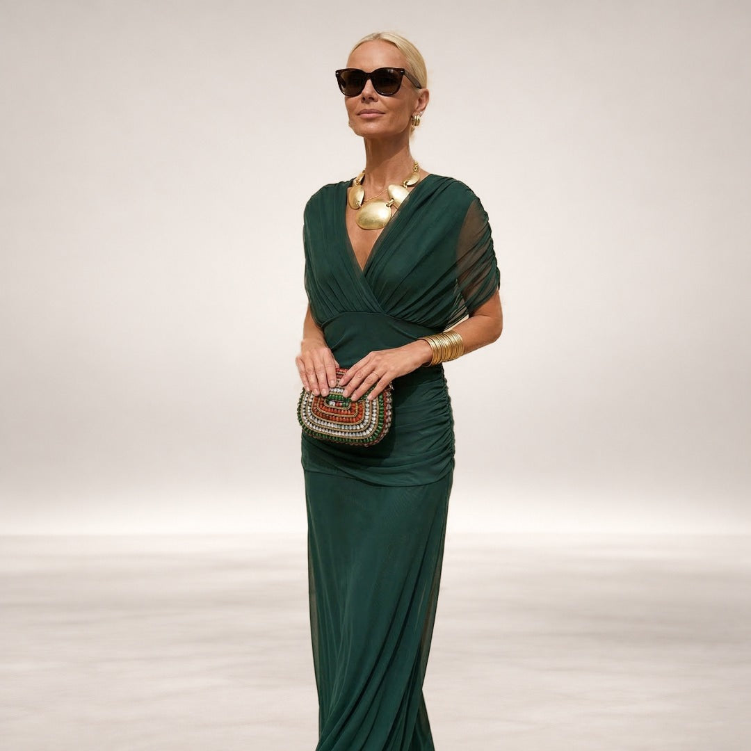 Morgan – Elegant Green Dress in Military Green