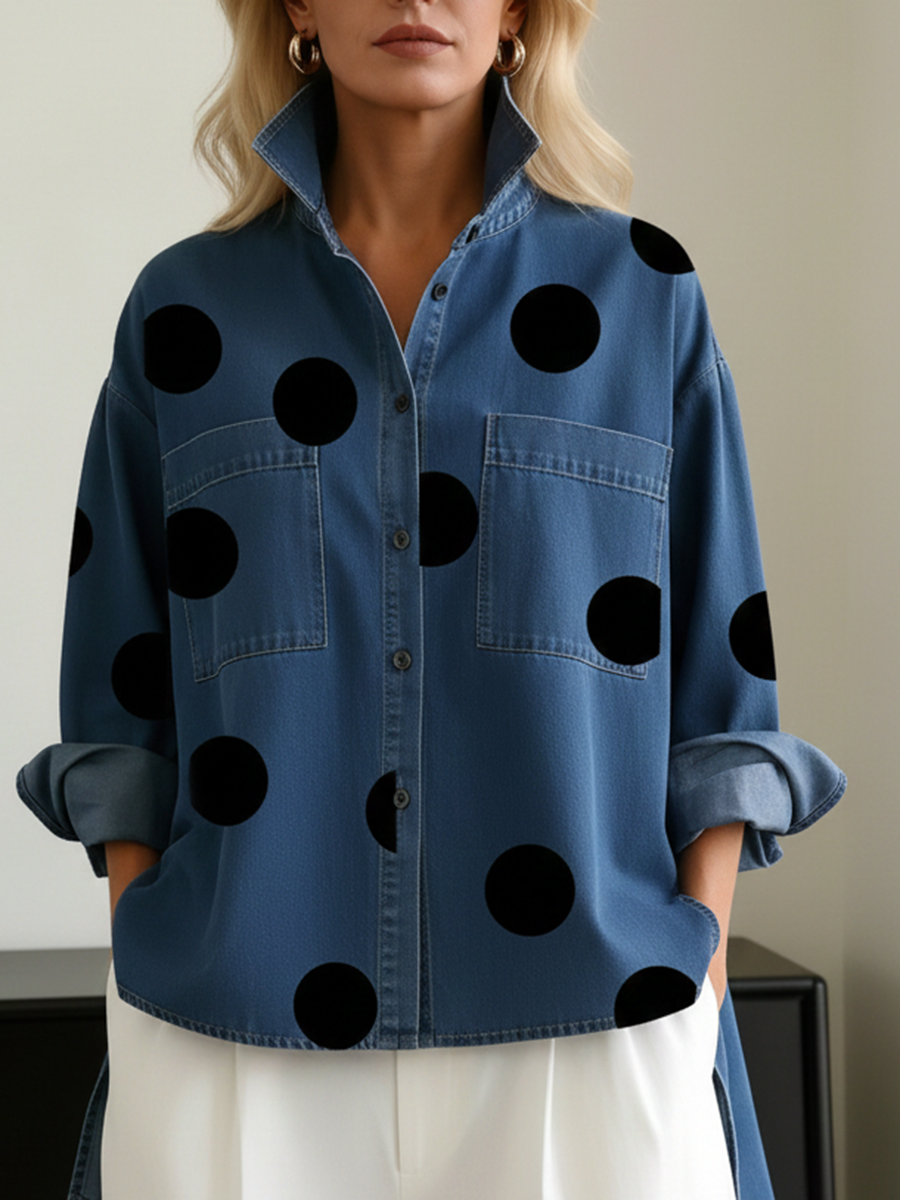 Reggy | Polka Dot Overshirt for Women