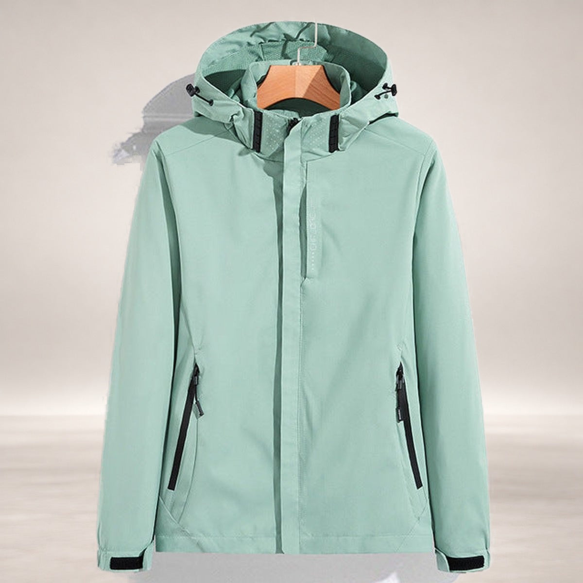 Victoria | Women's Waterproof Hooded Adjustable-Fit Rain Jacket in Mint Green