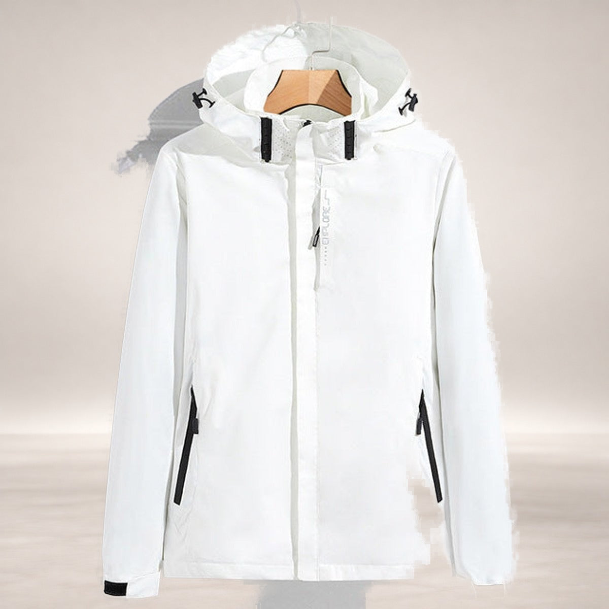 Victoria | Women's Waterproof Hooded Adjustable-Fit Rain Jacket in White