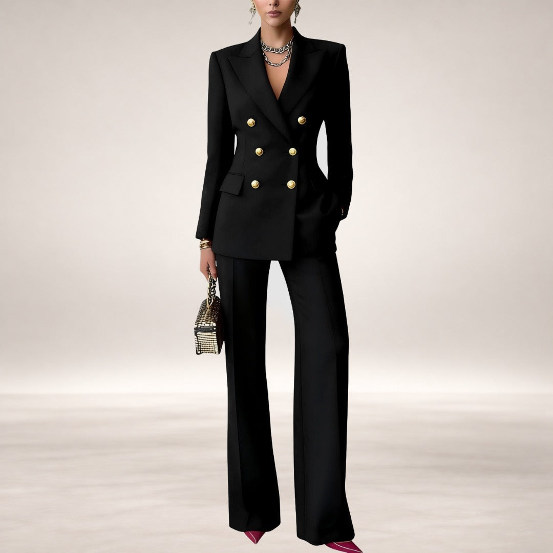Ysabel Elegant Tailored Set in Black